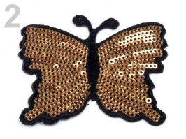 Nažehľovačka - motýľ 60x80mm s flitrami