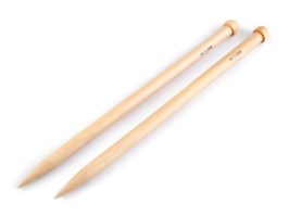 Ihlice rovné na pletenie bambus č. 15