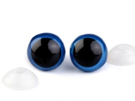 Bezpečnostné oči modré 12 mm , balenie 2ks22